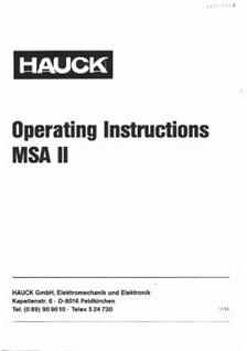 Hauck Timer MSA 2 manual. Camera Instructions.